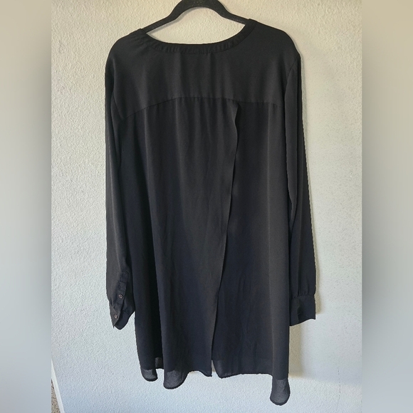 LANE BRYANT Pop Over Tunic Women Sz 26/28 Black Layered Back Flowy Witchy - Picture 9 of 10